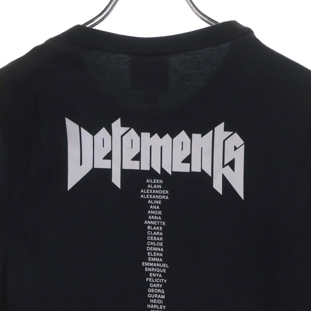 VETEMENTS(ヴェトモン) ETE2017 HANES STUFF TEE 半袖 クルーネック Tシャツ カットソー ブラック