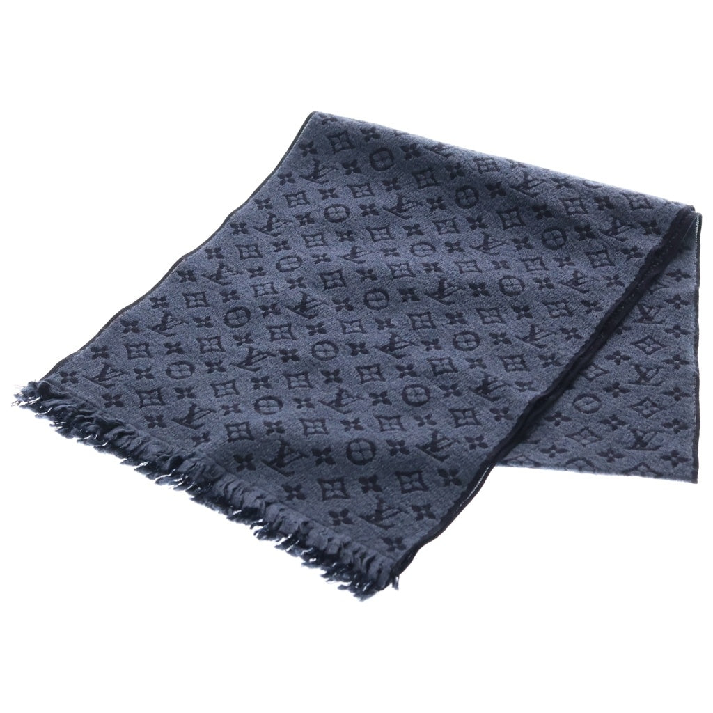LOUIS VUITTON(ルイヴィトン) モノグラム・クラシック マフラー ウール ネイビー M78525