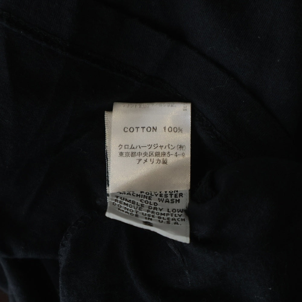 CHROME HEARTS(クロムハーツ) FOTI S/S TEEI バックミスラレーン レッドプリント Vネック 半袖 Tシャツ ブラック