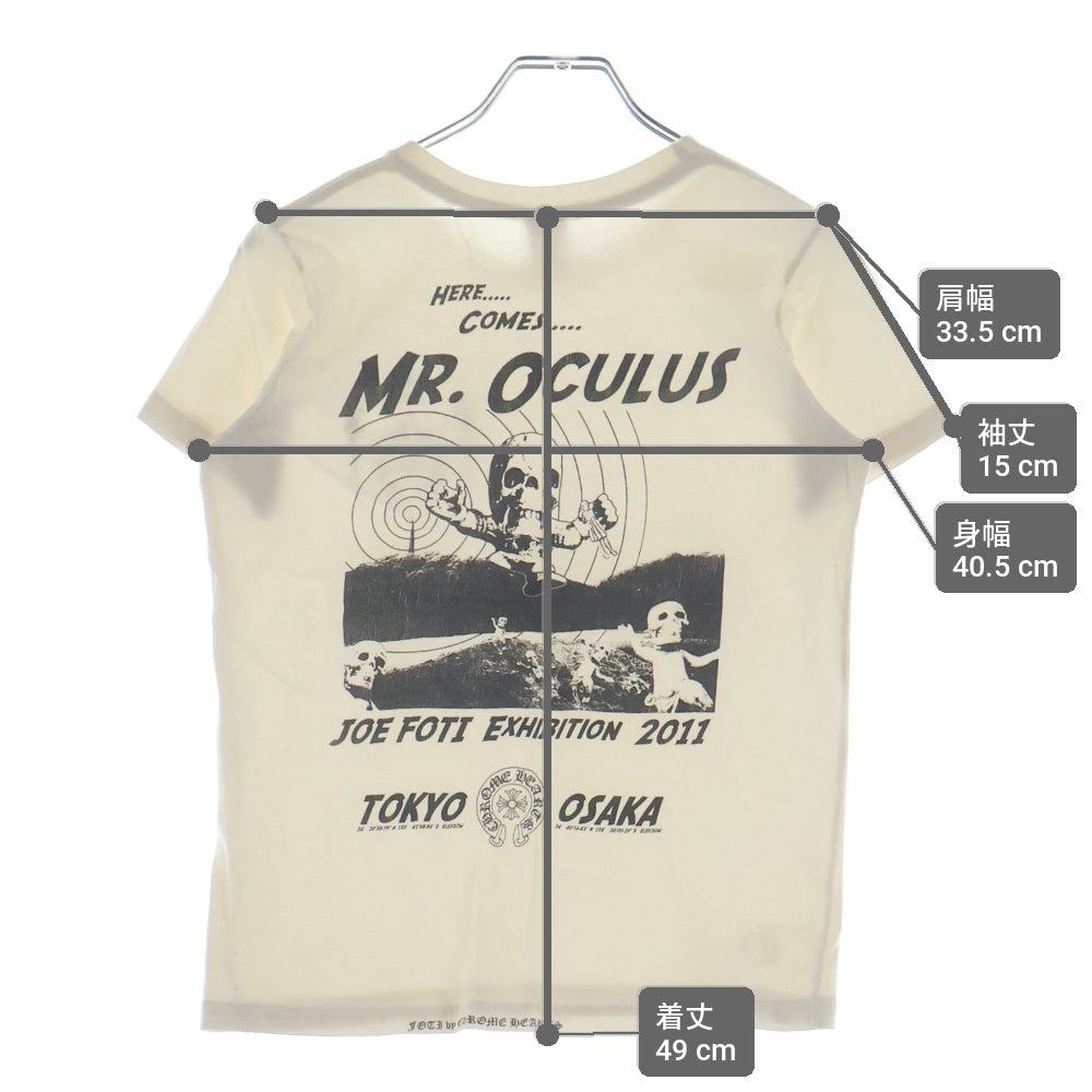 CHROME HEARTS(クロムハーツ) FOTI S/S TEE 2011 HERE COMES MR.OCULUS記念 キッズ 両面プリント 半袖 クルーネック Tシャツ ホワイト