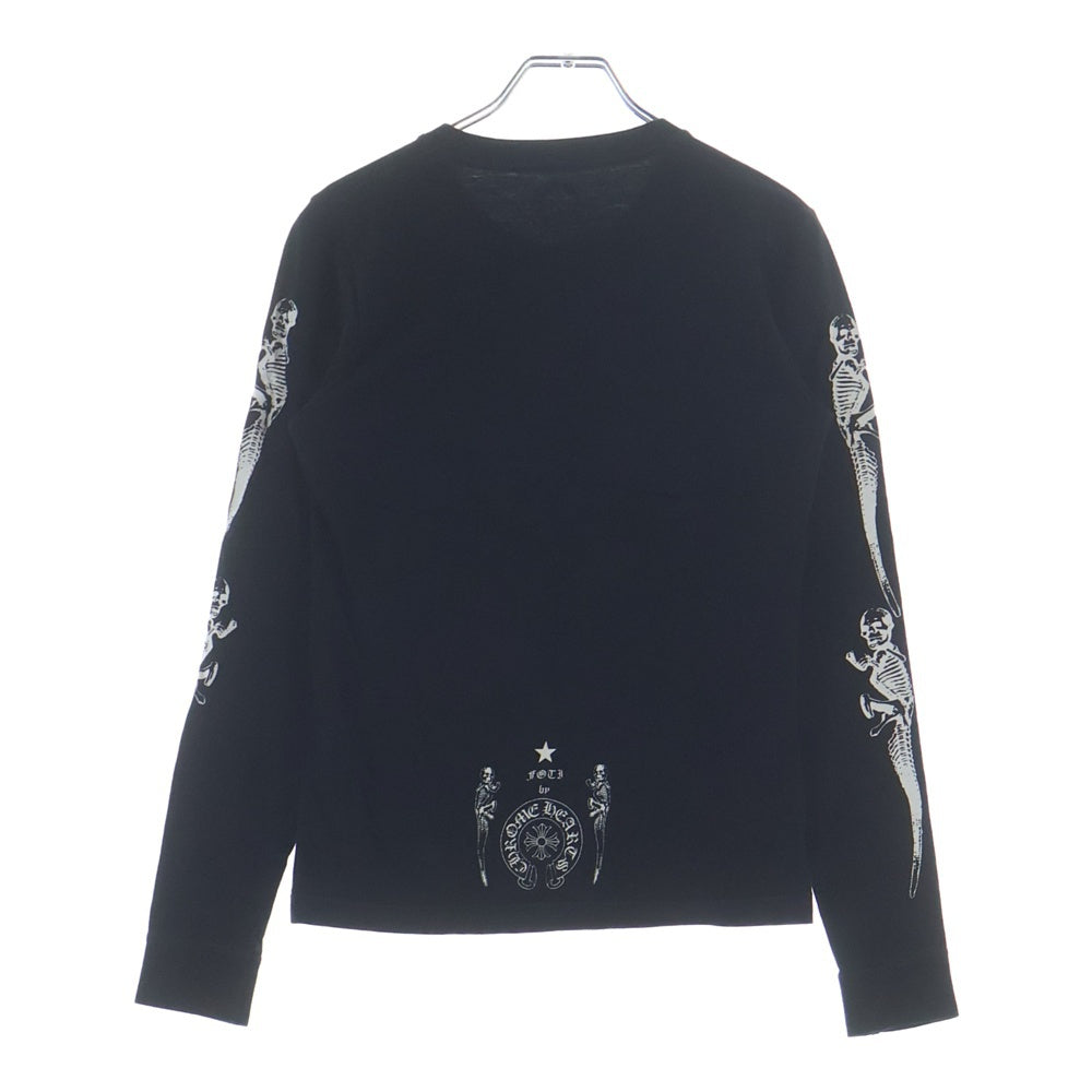 CHROME HEARTS(クロムハーツ) FOTI L/S TEE 両面プリント 袖ロゴ 長袖 クルーネック Tシャツ カットソー ブラック