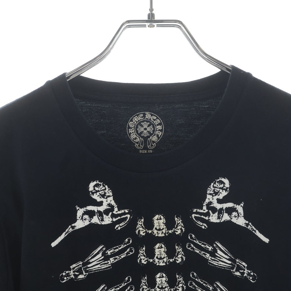 CHROME HEARTS(クロムハーツ) FOTI L/S TEE 両面プリント 袖ロゴ 長袖 クルーネック Tシャツ カットソー ブラック