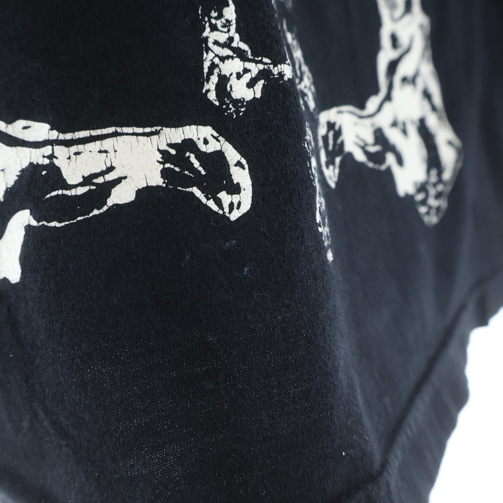 CHROME HEARTS(クロムハーツ) FOTI L/S TEE 両面プリント 袖ロゴ 長袖 クルーネック Tシャツ カットソー ブラック