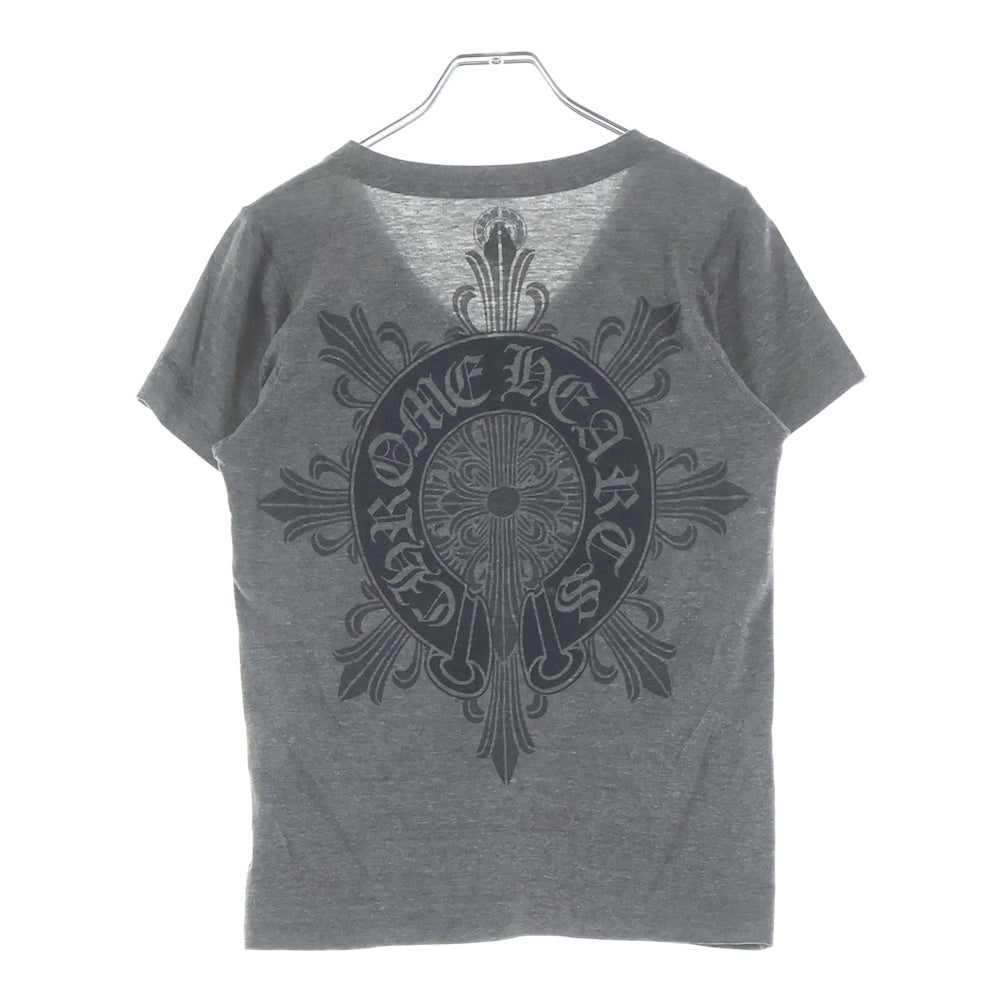 CHROME HEARTS(クロムハーツ) 両面ホースシュー Vネック 半袖 カットソー グレー