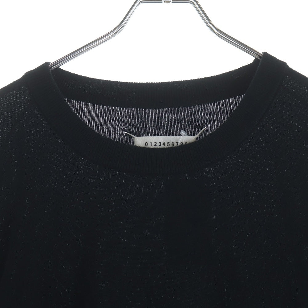 Maison Margiela(メゾンマルジェラ) 20AW エルボーパッチ ウール混 クルーネックセーター ブラック S50HA0959 S17364