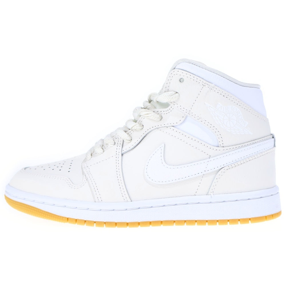 NIKE(ナイキ) WMNS AIR JORDAN 1 MID ウィメンズ エア ジョーダン 1 ミッドカットスニーカー ホワイト BQ6472-021 US6.5/23.5 レディース