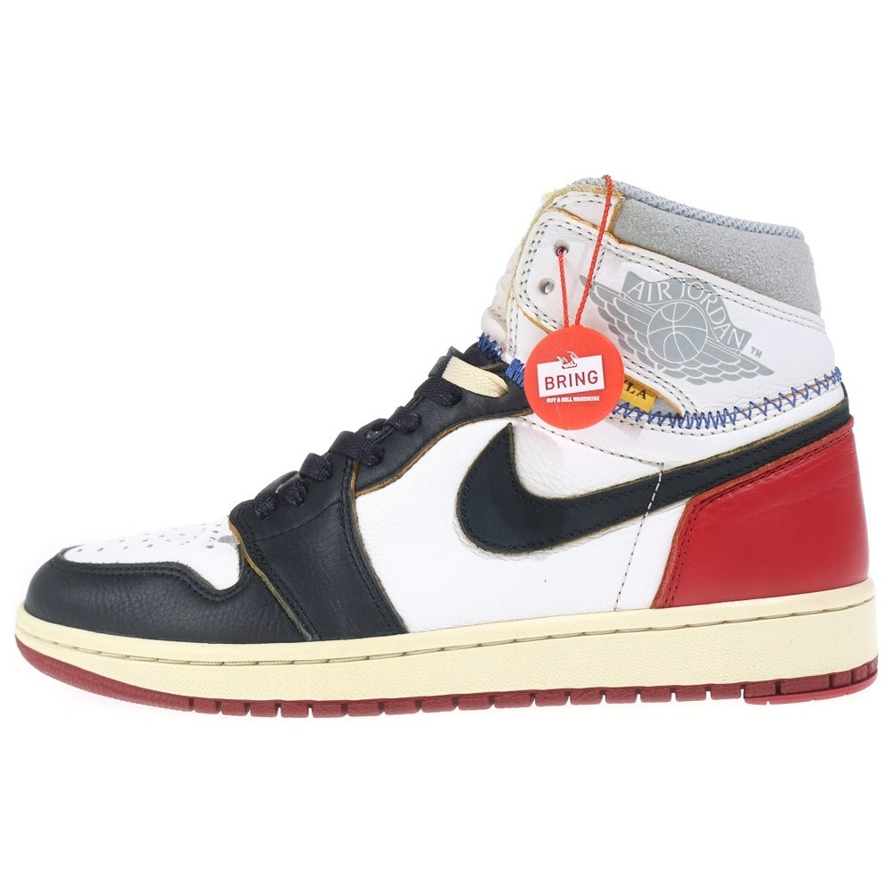 NIKE(ナイキ) ×UNION AIR JORDAN 1 RETRO HI NRG BV1300-106 ユニオン エアジョーダン1 ハイカットスニーカー レッド BV1300-106 US9.5/27.5cm