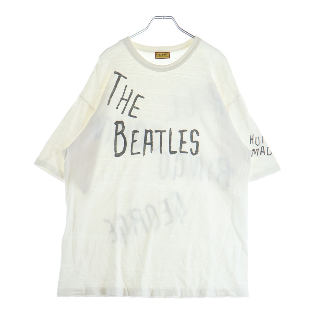 HUMAN MADE(ヒューマンメイド) THE BEATLES バックネームプリント 半袖 クルーネック Tシャツ ホワイト