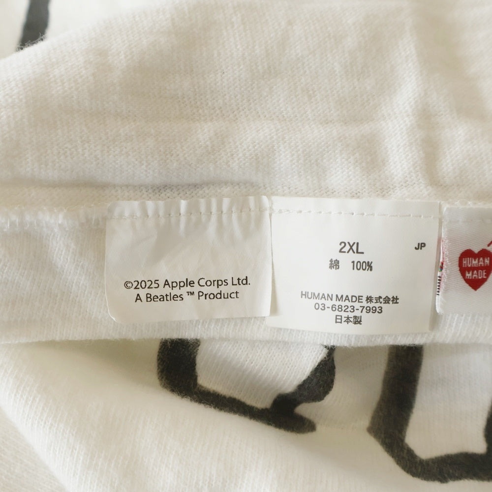 HUMAN MADE(ヒューマンメイド) THE BEATLES バックネームプリント 半袖 クルーネック Tシャツ ホワイト