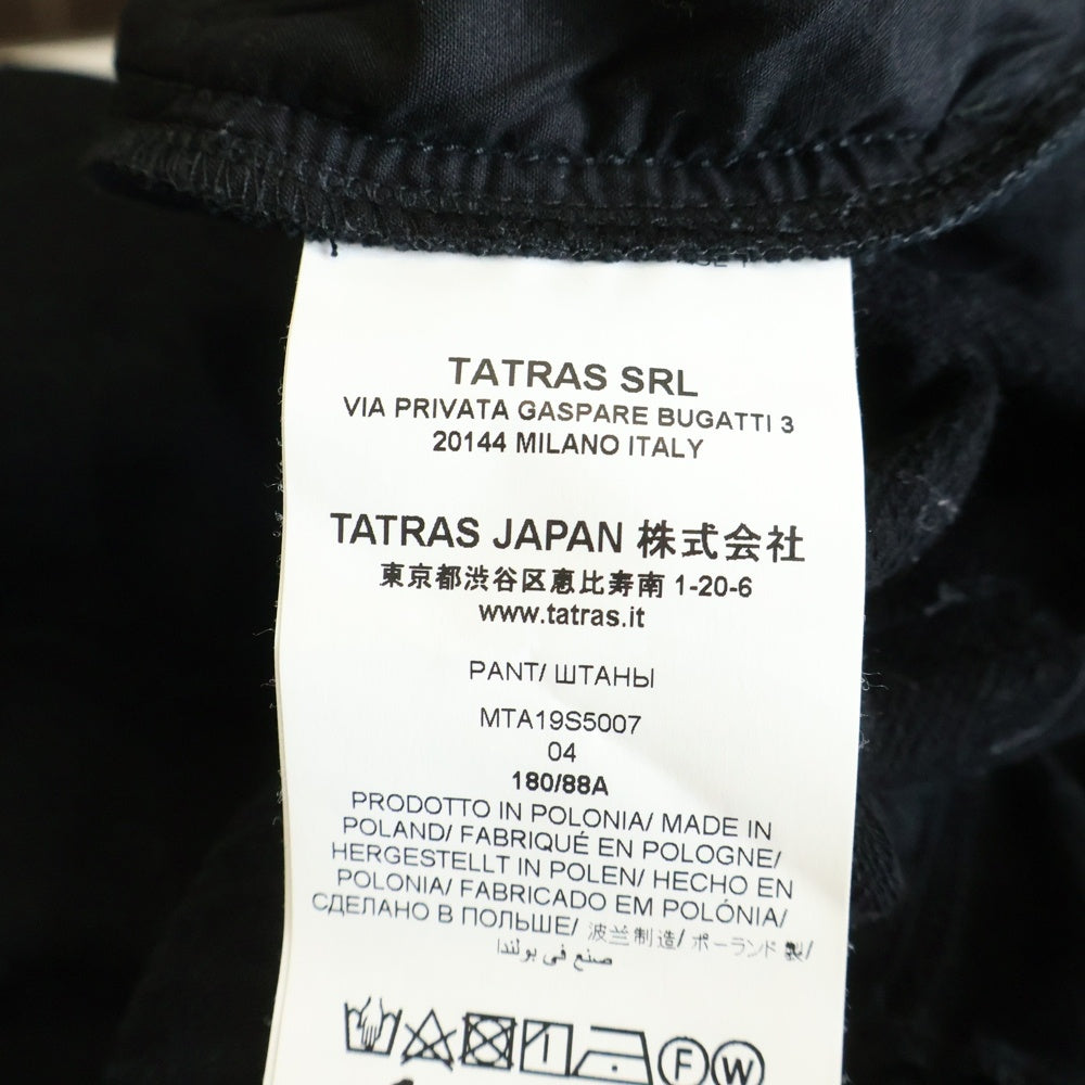 TATRAS(タトラス) MAIN SESTRI コットン トラックパンツ ブラック MTA19S5007