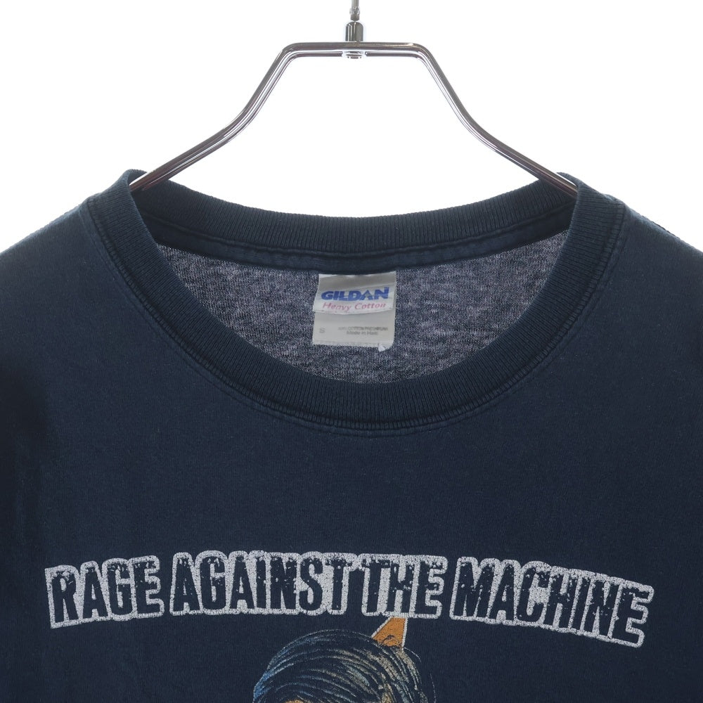 VINTAGE(ヴィンテージ) 08s RAGE AGAINST THE MACHINE レイジアゲインストマシーン 両面プリント クルーネック 半袖Tシャツ ネイビー