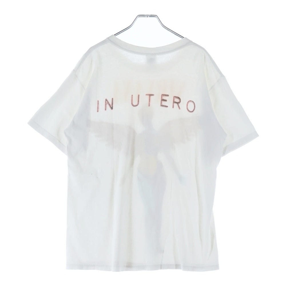 VINTAGE(ヴィンテージ) 00s NIRVANA IN UTERO ANVILタグ ニルヴァーナ インユーテロ 両面プリント クルーネック 半袖Tシャツ ホワイト