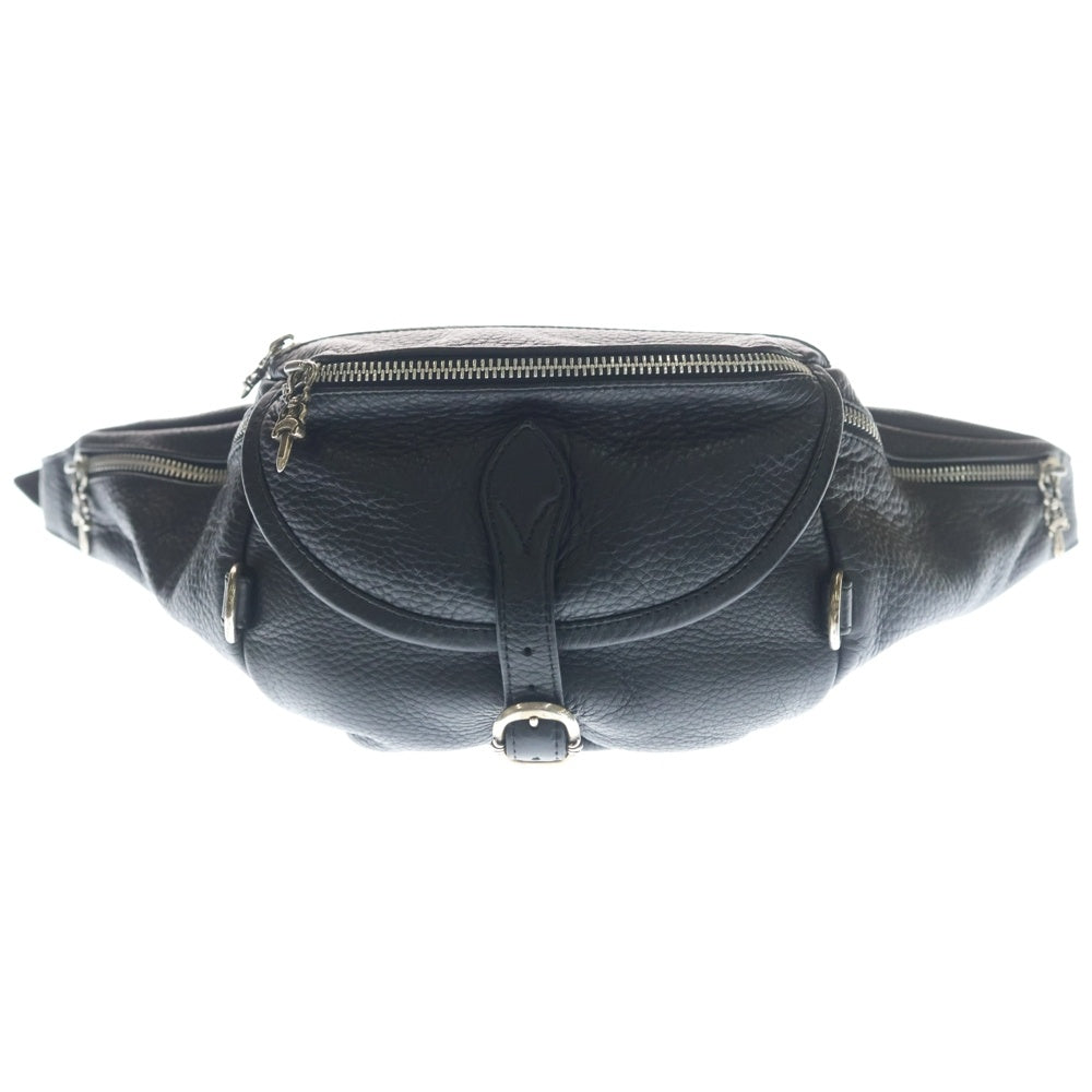 CHROME HEARTS(クロムハーツ) #1 SNAT PACK スナットパック ダガージップ ガンスリンガーベルト レザーウエストバッグ ブラック