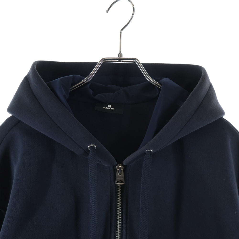 MACKAGE(マッカージュ) ジップアップ パーカー フロッキープリントロゴ ネイビー KRYS-ZP