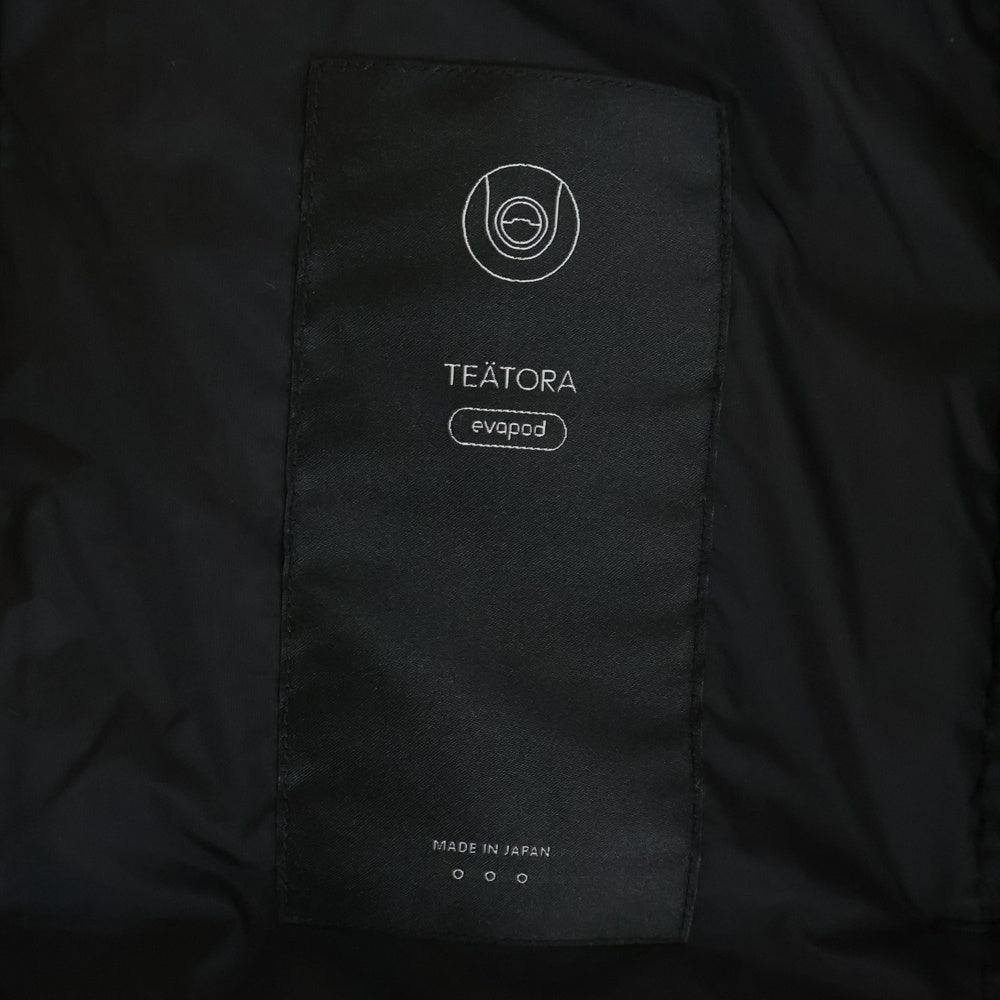 TEATORA(テアトラ) MUTE SCOPE VEST ナイロン ダウンベスト ブラック TT-108V-EVA