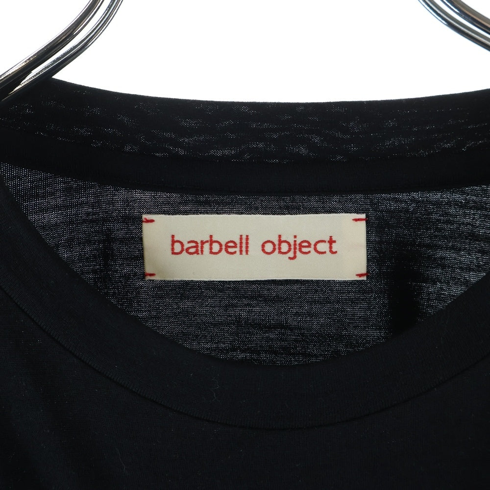 NO BRAND(ノーブランド) barbell object バーベルオブジェクト ウール 天竺 ロングスリーブ ニット セーター ブラック bo-04cn03