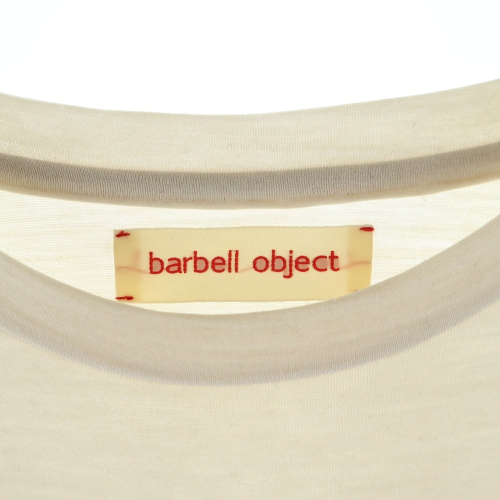 NO BRAND(ノーブランド) barbell object バーベルオブジェクト ウール 天竺 ロングスリーブ ニット セーター ベージュ bo-04cn03