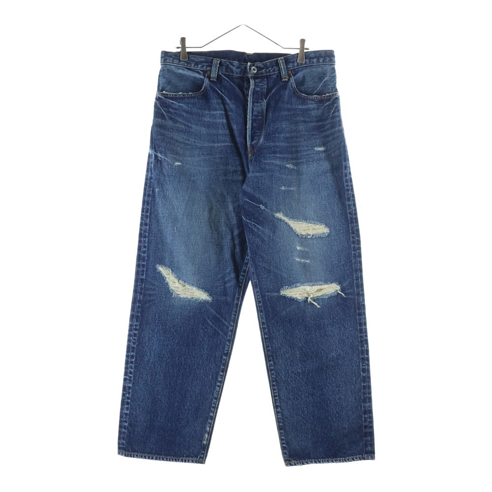 AUBERGE(オーベルジュ) 25AW Alterna オルタナ ダメージ加工 ワイドデニムパンツ インディゴ