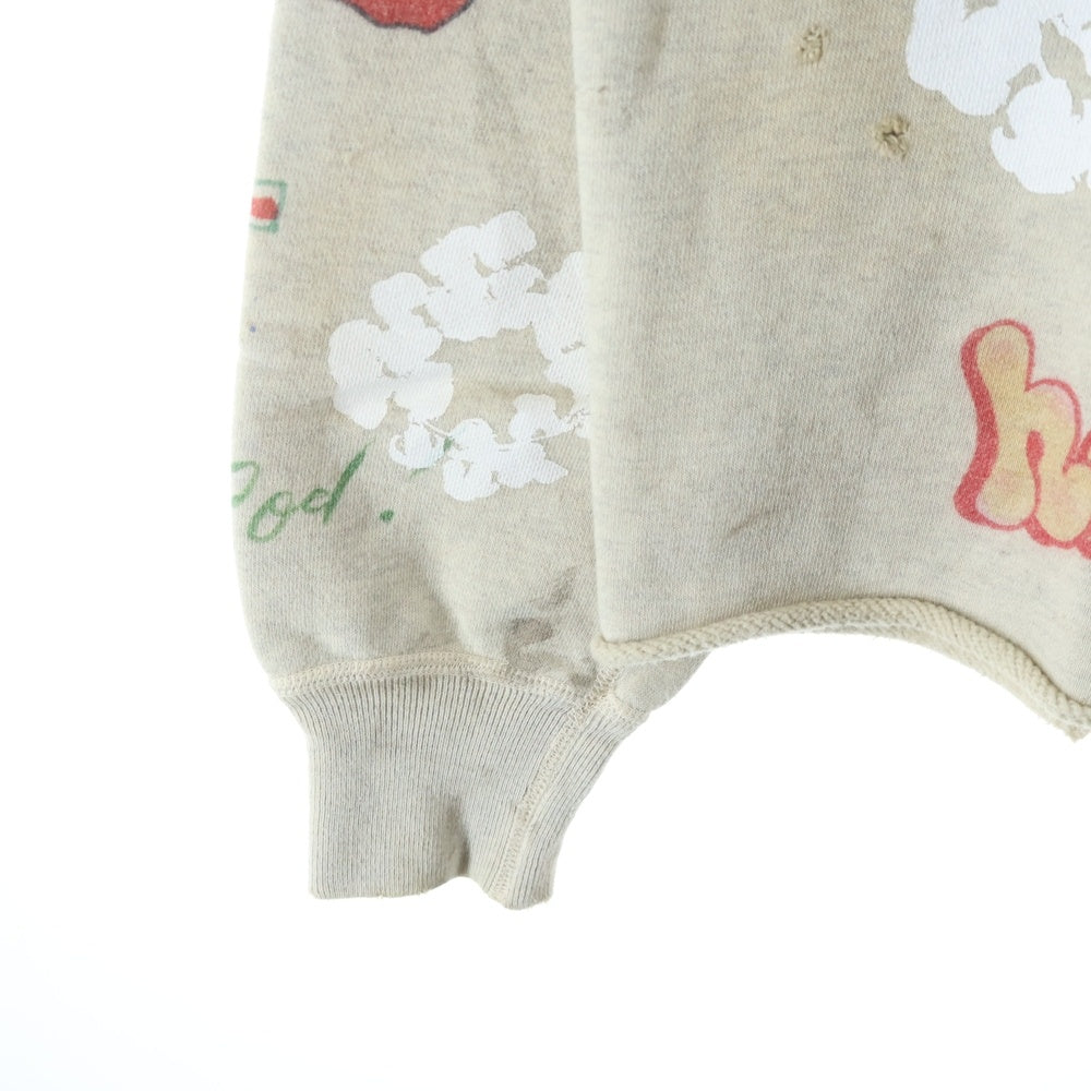 SAINT MICHAEL(セントマイケル) 22SS ×DENIM TEARS GREENAFFITTI HOODIE デニムティアーズ グラフィティ プルオーバー パーカー ベージュ SM-S22-0000-083