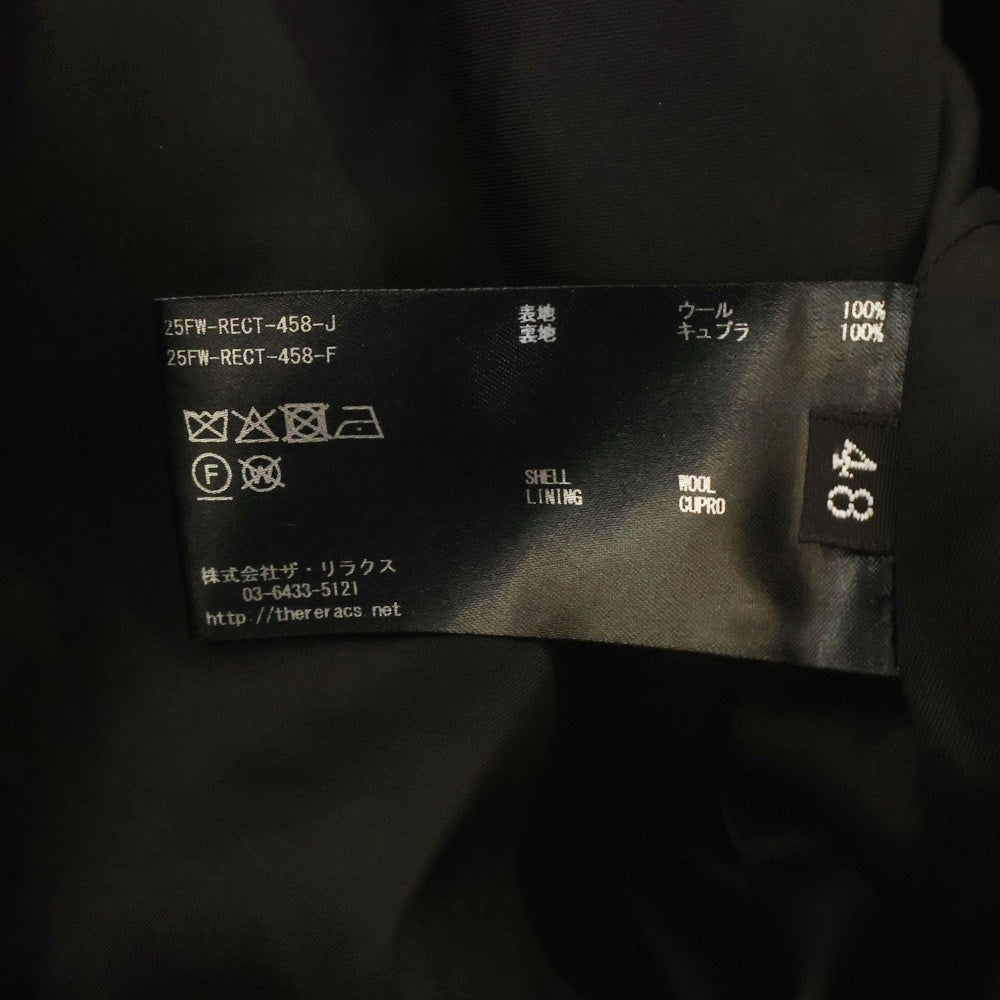 THE RERACS(ザ リラクス) 25AW THE BAL COLLAR COAT ザバルカラーコート ブラック 25FW-RECT-458-J