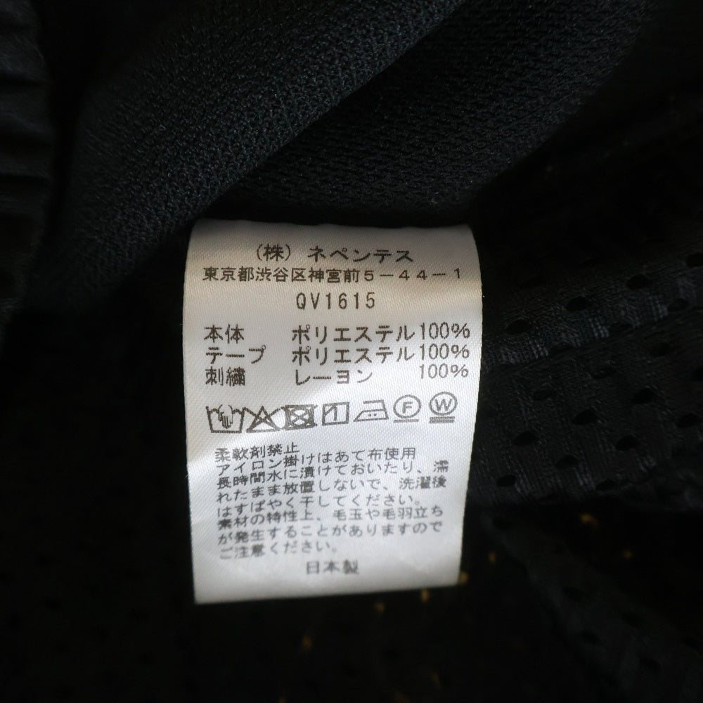 Needles(ニードルス) H.D. Pant 刺繍ロゴ ヒザデルパンツ トラックパンツ ブラック QV1615