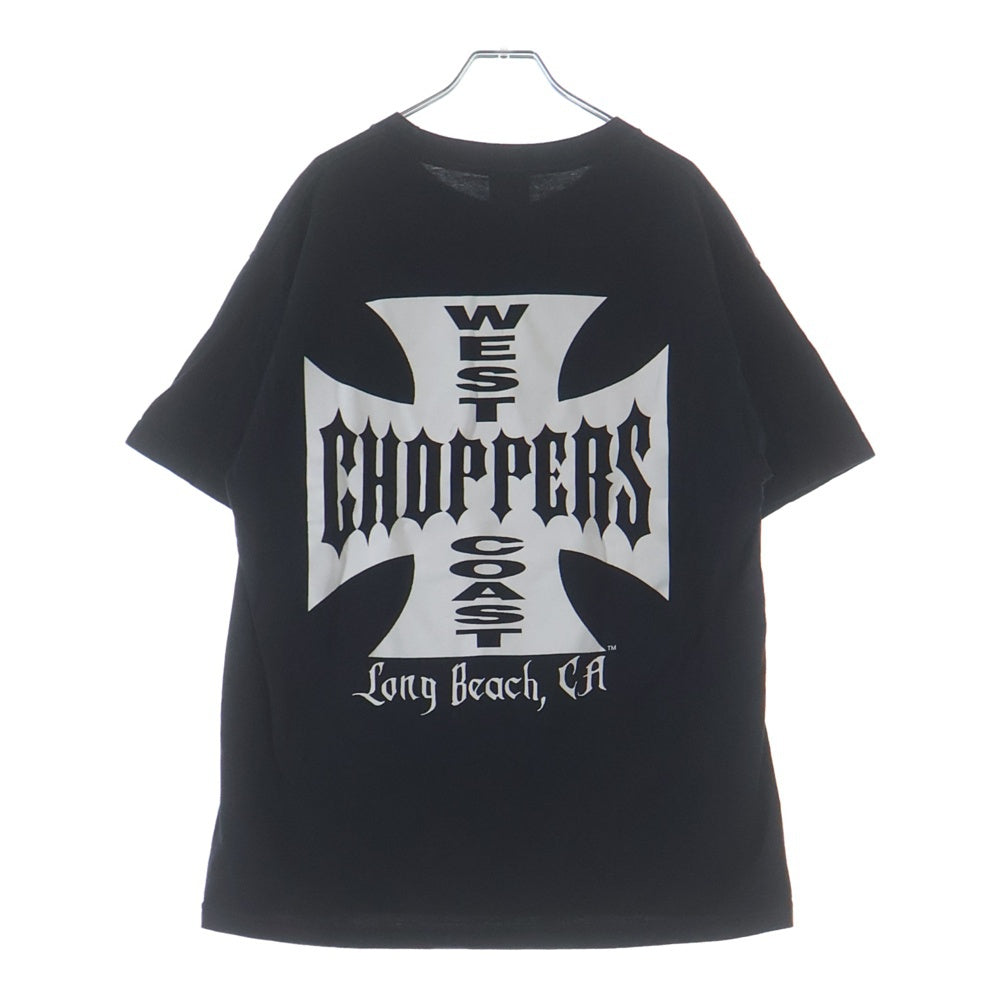VINTAGE(ヴィンテージ) WEST COAST CHOPPERS ウエストコーストチョッパーズ アイアンクロス 両面プリント 半袖 クルーネック Tシャツ カットソー ブラック
