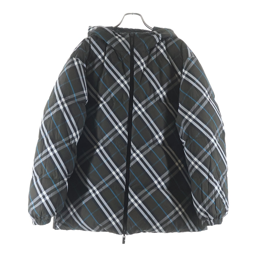 BURBERRY(バーバリー) 胸ロゴ ダイアゴナルチェック リバーシブル ダウンジャケット ブラック THHUATHA2517NON