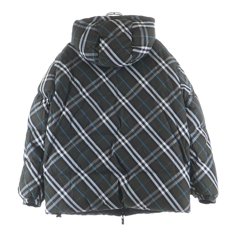 BURBERRY(バーバリー) 胸ロゴ ダイアゴナルチェック リバーシブル ダウンジャケット ブラック THHUATHA2517NON