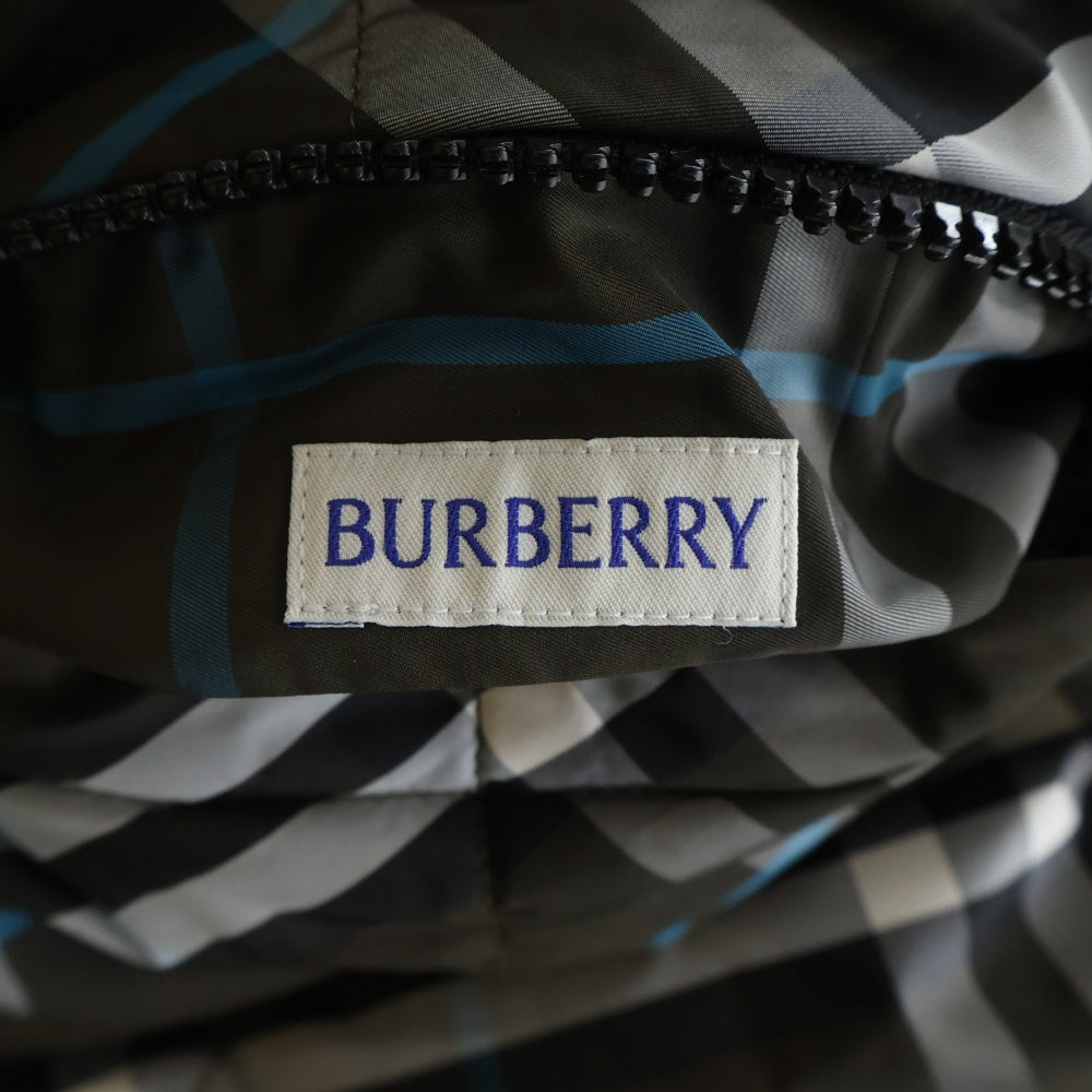 BURBERRY(バーバリー) 胸ロゴ ダイアゴナルチェック リバーシブル ダウンジャケット ブラック THHUATHA2517NON
