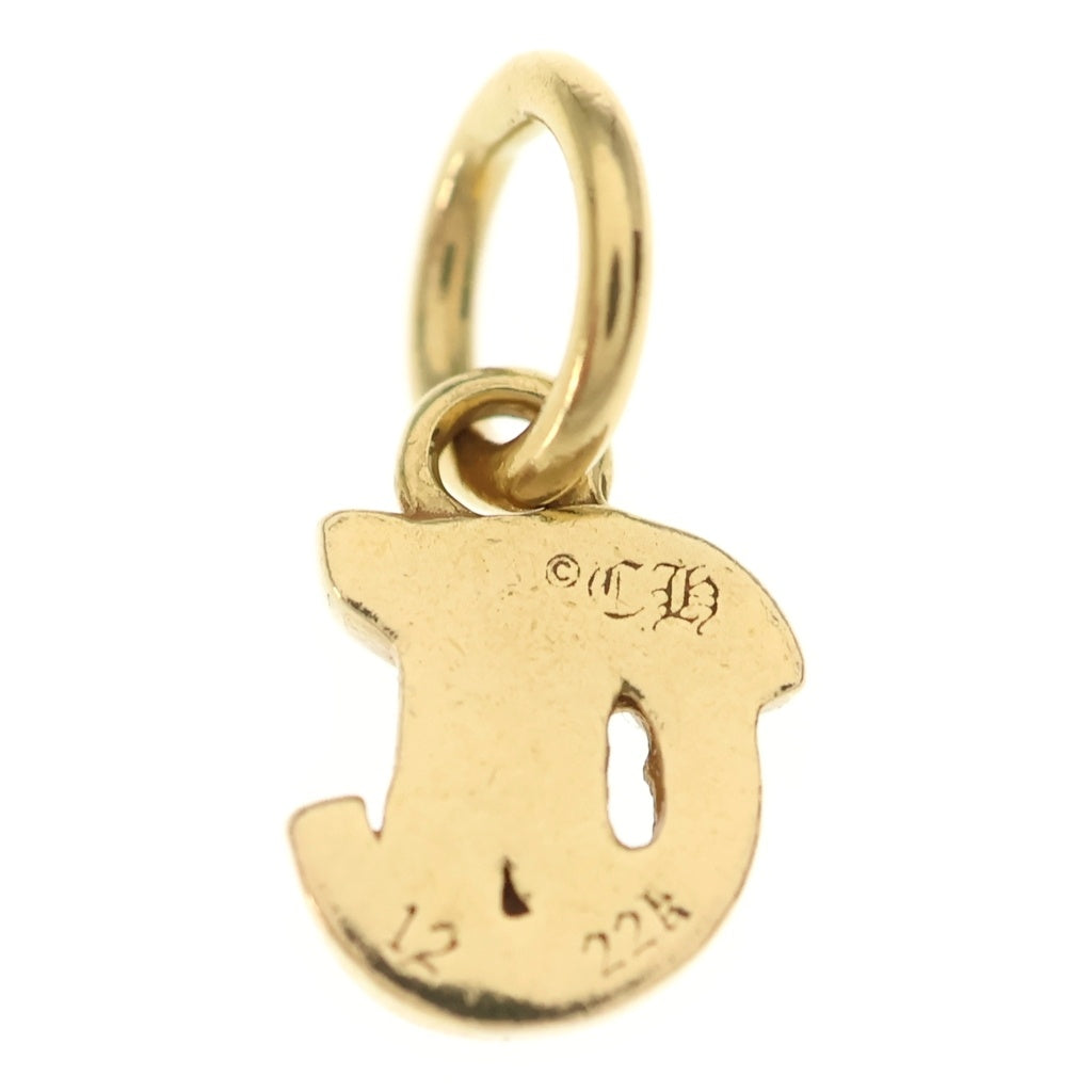 CHROME HEARTS(クロムハーツ) 22K STACK ALPHABET T アルファベットスタックチャーム イニシャル ネックレストップ ゴールド