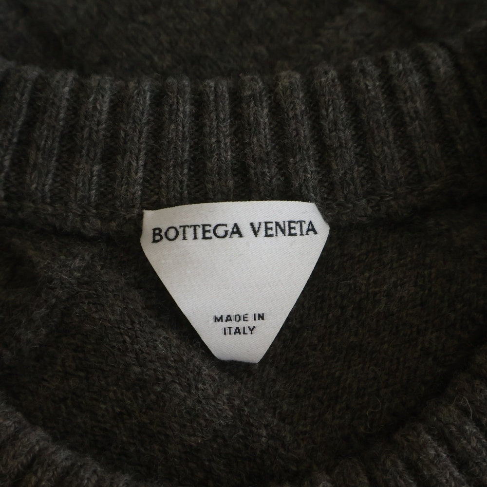 BOTTEGA VENETA(ボッテガヴェネタ) イントレチャート カラー 切り替え 長袖ニット グレー 776144 V36Y0