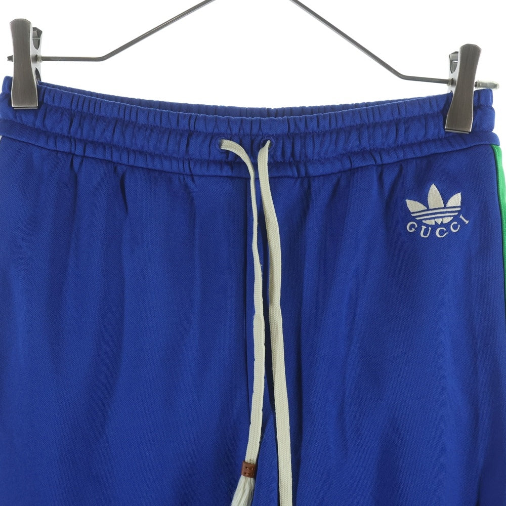 GUCCI(グッチ) ×ADIDAS Jersey Jogging Pants ジャージ ジョギングパンツ ロゴ刺繍 トラックパンツ ブルー 705760 XJEGU