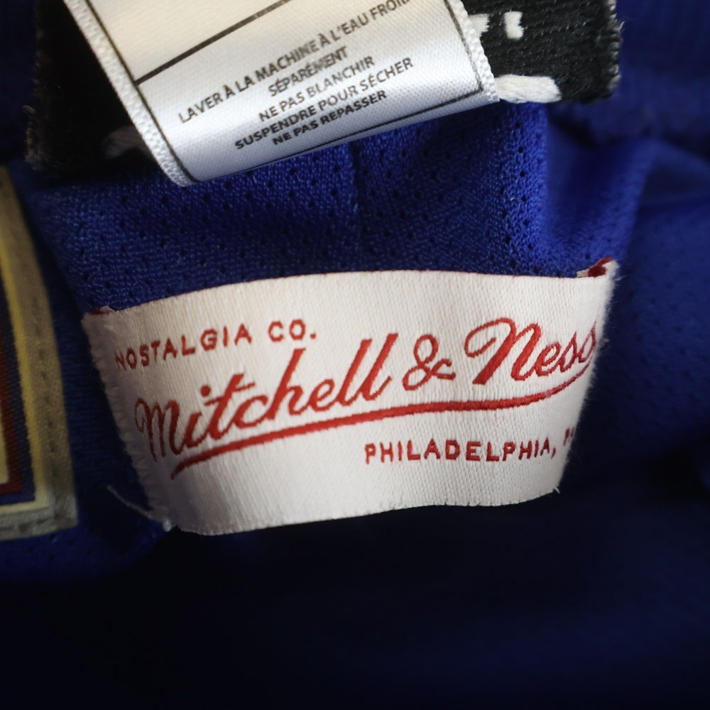 JUSTDON(ジャストドン) Mitchell & Ness NBA New York Knicks ミッチェル&ネス ニューヨークニックス ロゴワッペン トラックパンツ ジャージ ブルー/オレンジ