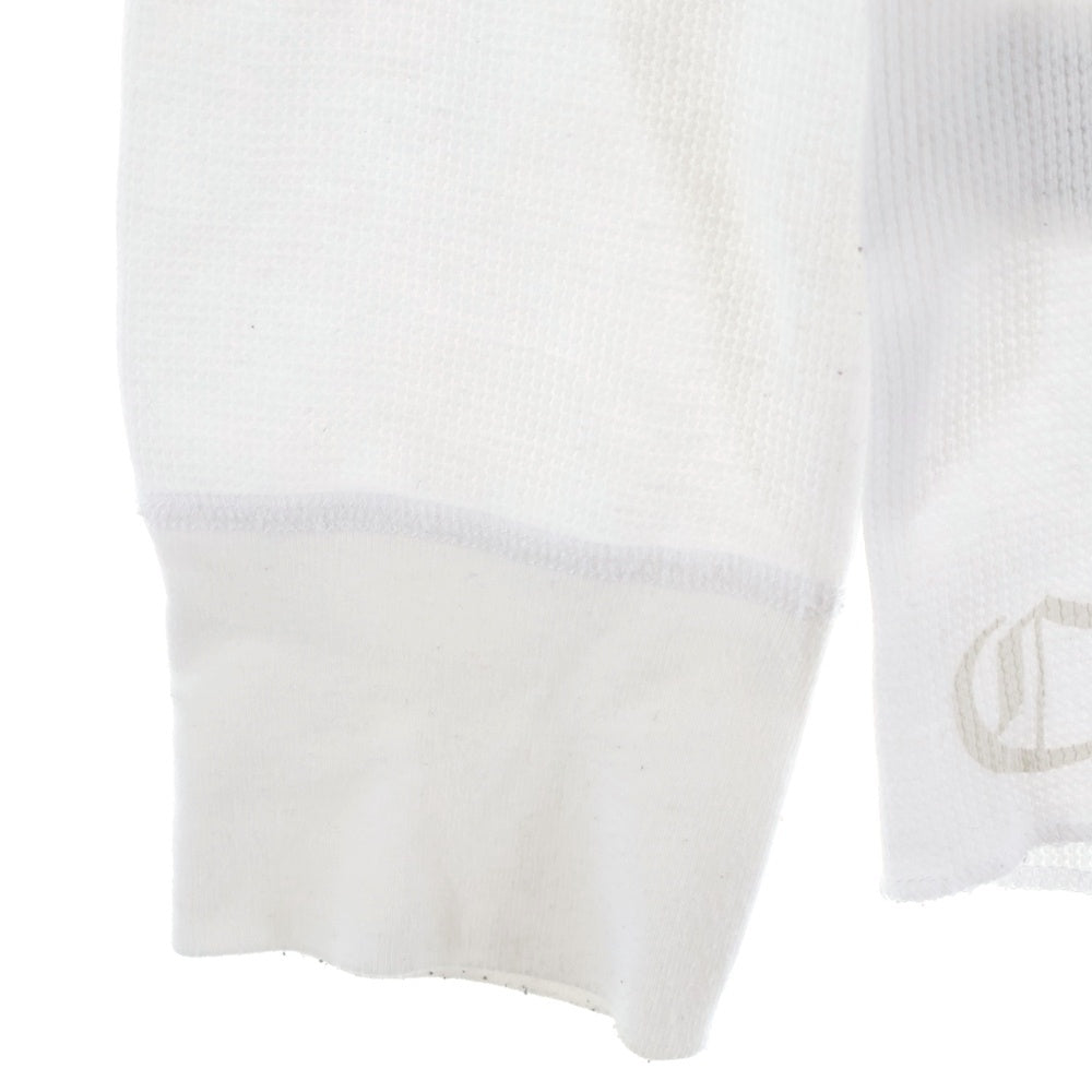 CHROME HEARTS(クロムハーツ) THERMAL L/S サーマル アームロゴ スクロールラベルプリント ロングスリーブカットソー クルーネック長袖カットソー ホワイト
