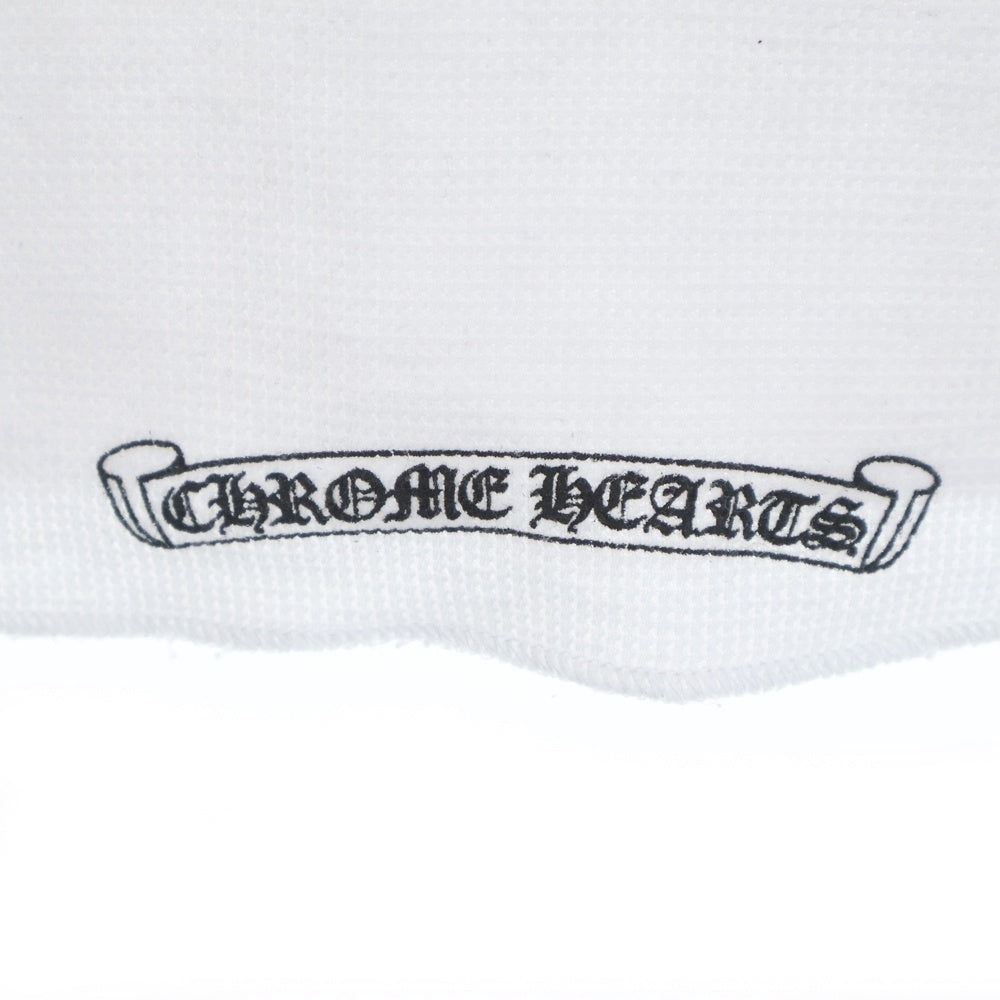 CHROME HEARTS(クロムハーツ) THERMAL L/S サーマル アームロゴ スクロールラベルプリント ロングスリーブカットソー クルーネック長袖カットソー ホワイト