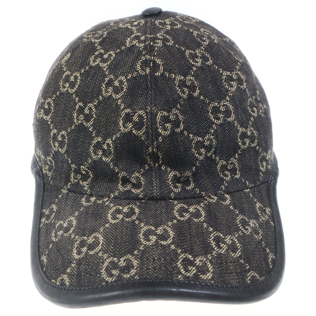 GUCCI(グッチ) GG Denim Baseball Hat GG総柄 デニム ベースボールキャップ ブラック 656206 3HAF8