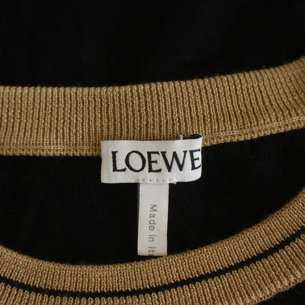 LOEWE(ロエベ) 21AW アンサンブル クロップドカーディガン クールネックニット ブラック S359Y14K17