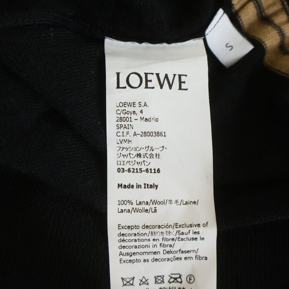 LOEWE(ロエベ) 21AW アンサンブル クロップドカーディガン クールネックニット ブラック S359Y14K17
