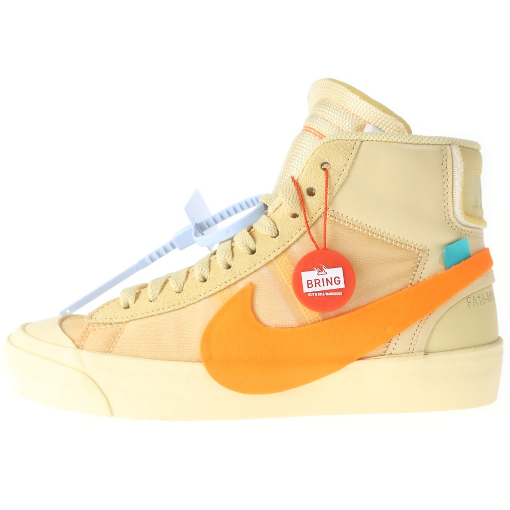 NIKE(ナイキ) ×OFF-WHITE BLAZER MID ALL HALLOWS EVE AA3832-700 オフホワイト ブレーザー ミッドカットスニーカー ベージュ US6/24cm レディース