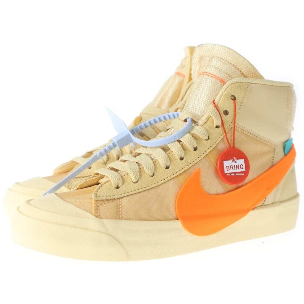 NIKE(ナイキ) ×OFF-WHITE BLAZER MID ALL HALLOWS EVE AA3832-700 オフホワイト ブレーザー ミッドカットスニーカー ベージュ US6/24cm レディース