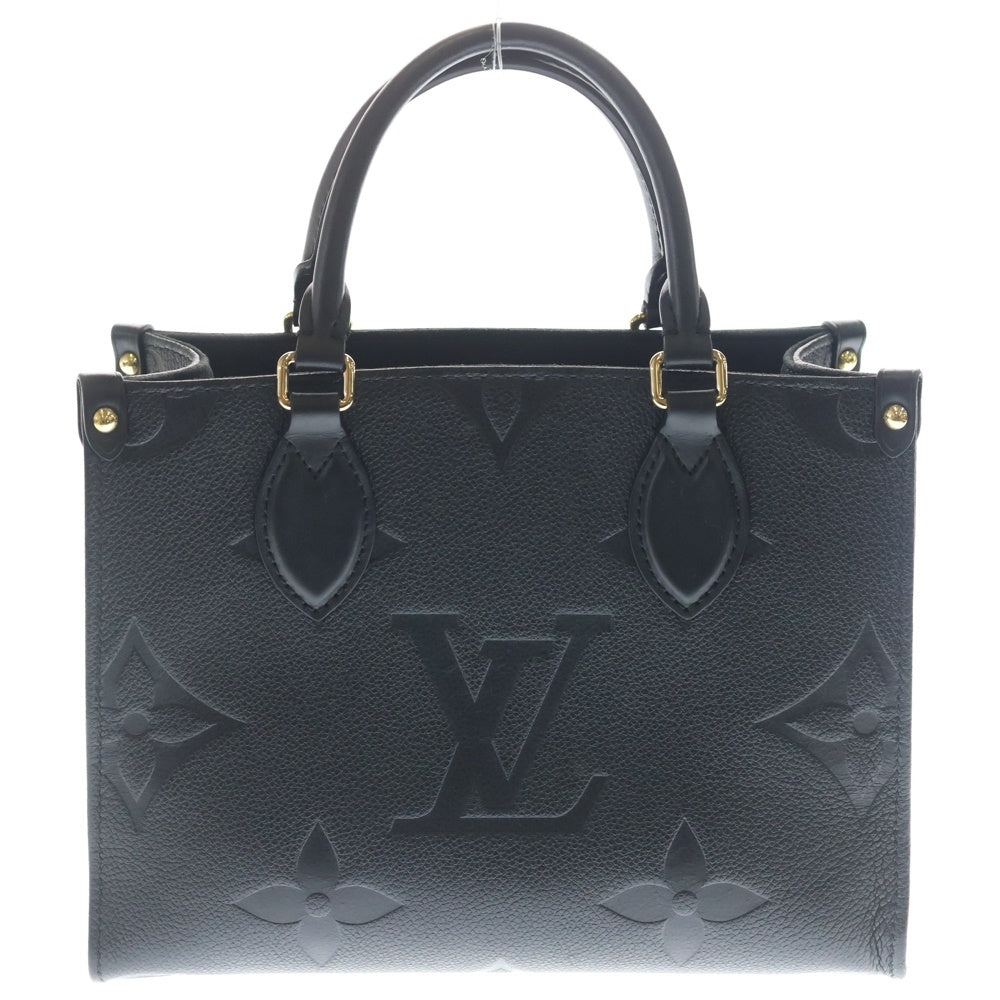 LOUIS VUITTON(ルイヴィトン) モノグラム・アンプラント オンザゴーPM 2WAYバッグ ハンドバッグ ショルダーバッグ トートバッグ ブラック レザー M45653 ゴールド金具 レディース
