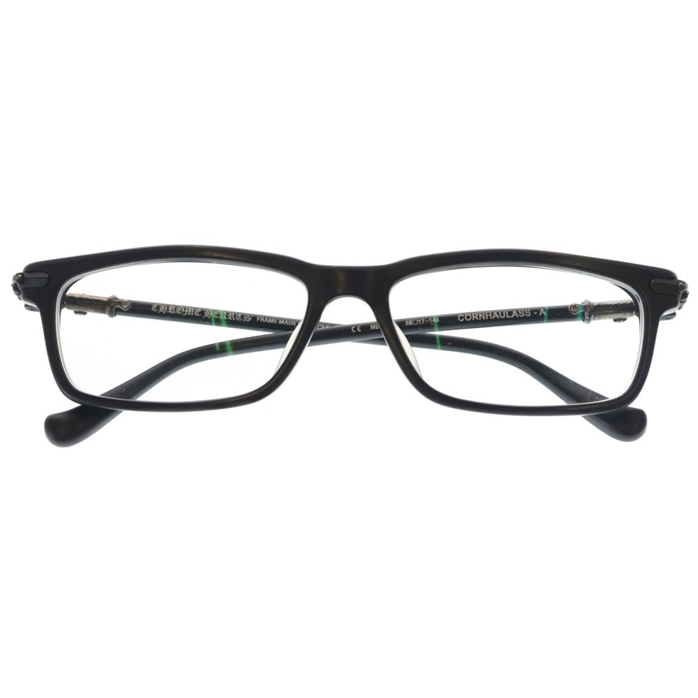 CHROME HEARTS(クロムハーツ) ORNHAULASS BST CHクロス アイウェア メガネ ブラック/シルバー