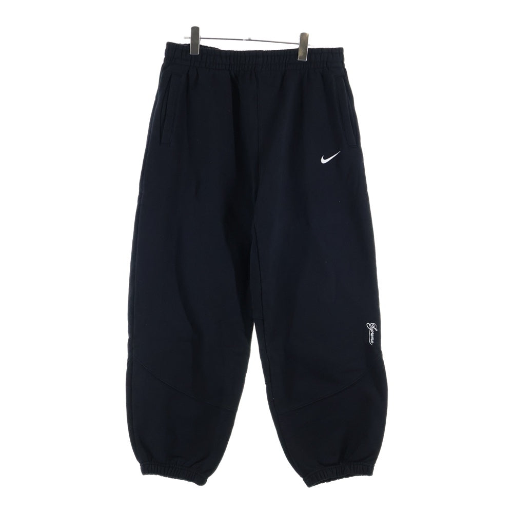 SUPREME(シュプリーム) 25SS ×NIKE Sweat Pants ナイキ ロゴ刺繍 イージースウェットジョガーパンツ ブラック HF9630-010