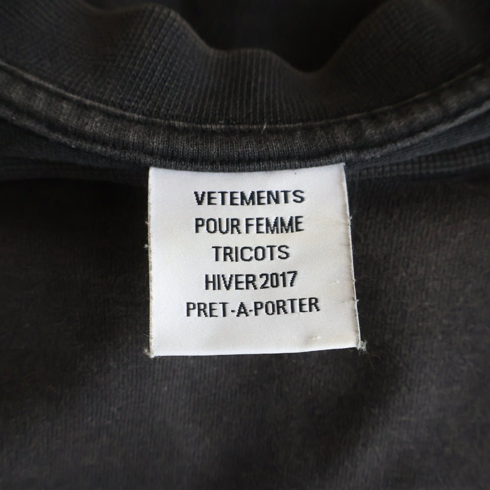 VETEMENTS(ヴェトモン) 16AW Snoop Dogg スヌープドッグプリントオーバーサイズ半袖Tシャツ ブラック WF17TP14