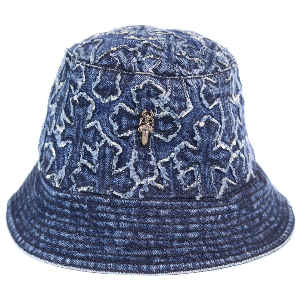 CHROME HEARTS(クロムハーツ) Dagger Cross Patch Denim Bucket Hat ダガークロスパッチ デニム バケットハット インディゴ