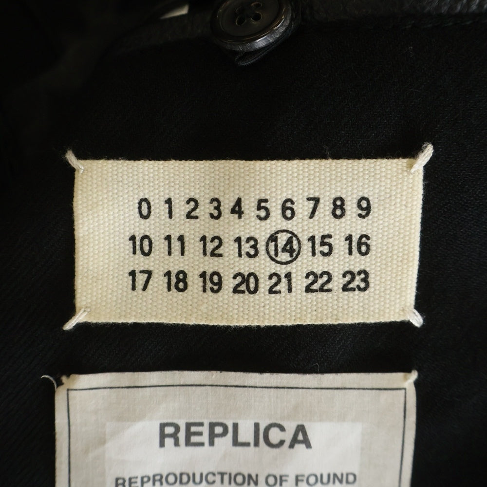 Maison Martin Margiela(メゾンマルタンマルジェラ) 06AW REPLICA バイカージャケット レザー ダブルライダース ブラック 28 AM010