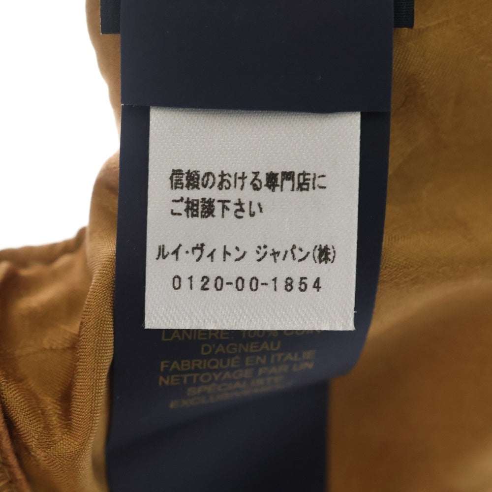 LOUIS VUITTON(ルイヴィトン) モノグラムメタルロゴ ラムレザー キャップ ベージュ M7005L