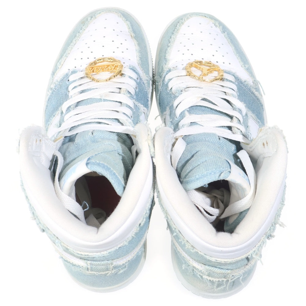NIKE(ナイキ) AIR JORDAN 1 ウィメンズ エアジョーダン1 OG デニム ハイカットスニーカー ホワイト/ブルー US8/25cm DM9036-104 レディース