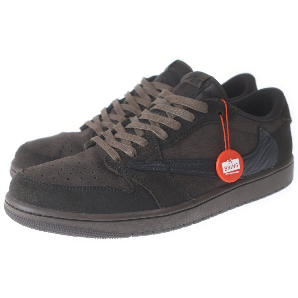 NIKE(ナイキ) ×TRAVIS SCOTT AIR JORDAN 1 LOW OG SP VELVET BROWN DM7866-202 トラヴィススコット エアジョーダン1 ベルベットブラウン ローカットスニーカー US10.5/28.5cm