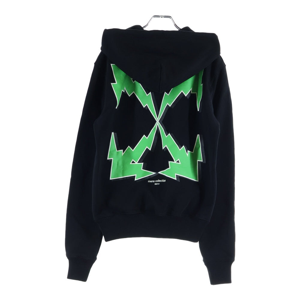OFF-WHITE オフホワイト Bolt Arrows Slim Hoodie ボルトアロースリムフーディ バックプリント プルオーバーパーカー ブラック OMBB034S21FLE0091055 OFF-WHITE(オフホワイト) Bolt Arrows Slim Hoodie ボルトアロースリム